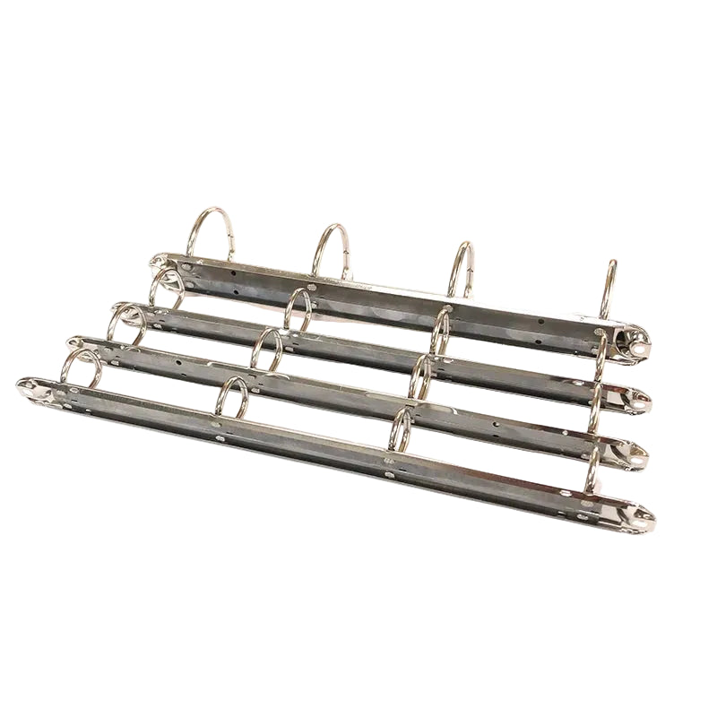 A4 Ringbuchmechanik aus Metall mit 4 D-Ringen – Silber