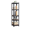 Schwerlastregal 150 × 37 × 37 cm mit 5 Böden aus Stahl und MDF – Höhenverstellbares Lagerregal