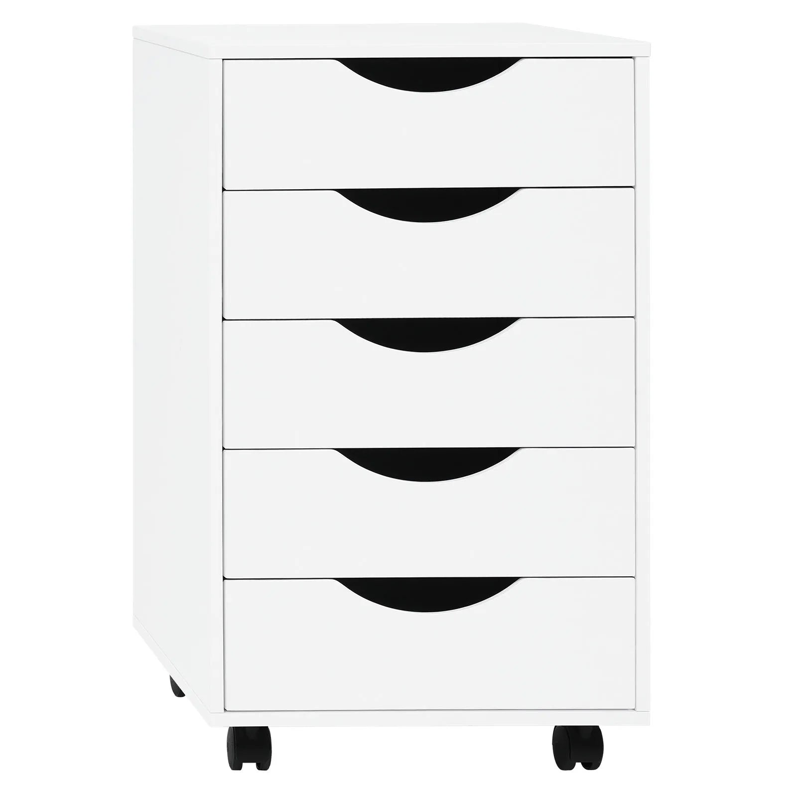 Rollcontainer 40 × 40 × 66,5 cm mit 5 Schubladen – Aktenschrank auf Rollen